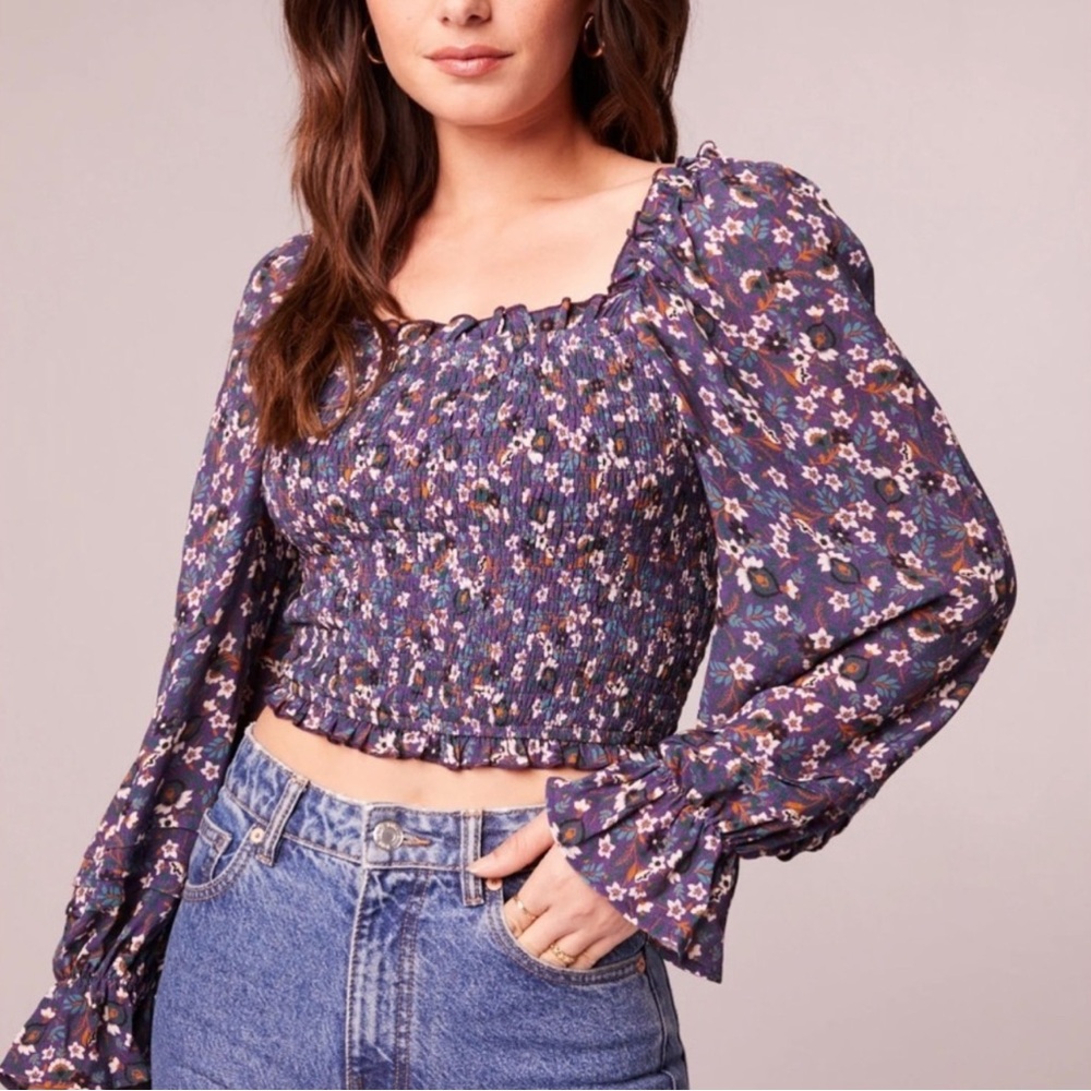 Square Neck Floral Top